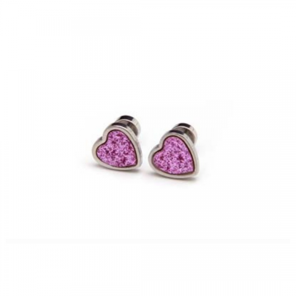 Aros corazones brillantes