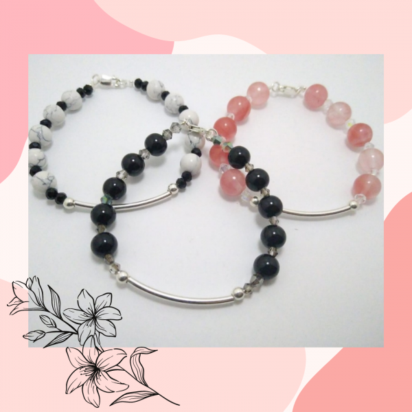 Pulsera love piedras naturales