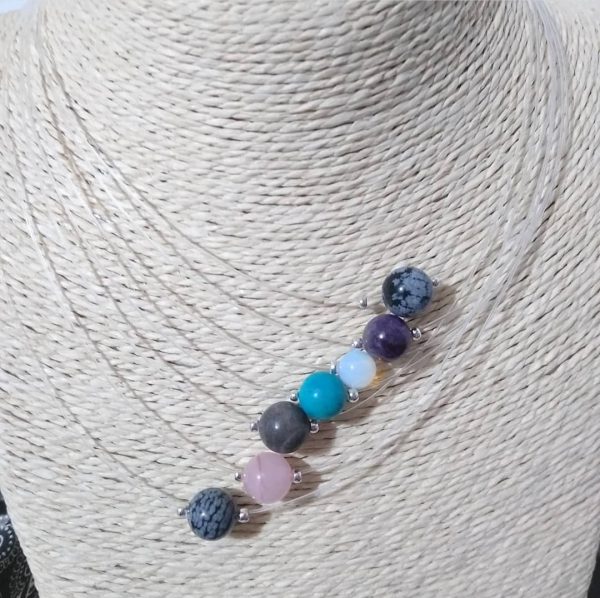 Collar tanza y piedra natural