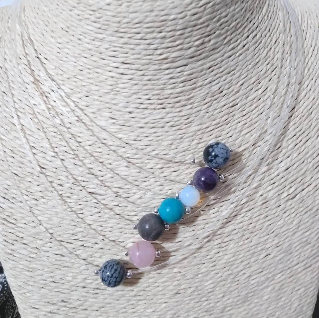 Collar tanza y piedra natural