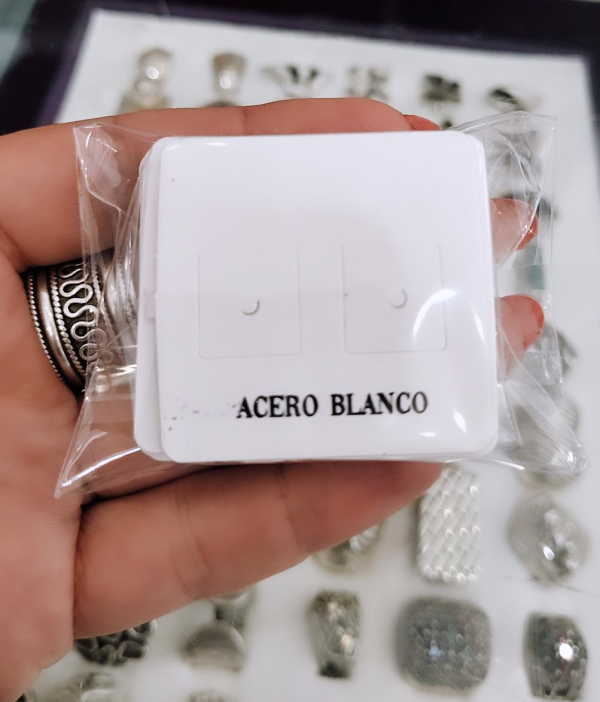 Cartones para aros Acero blanco x 40 unidades