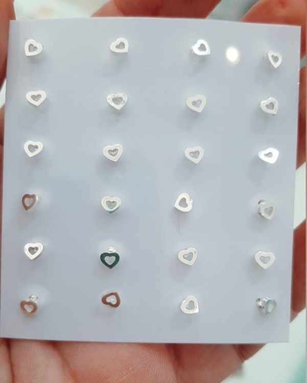 Aros mini corazones