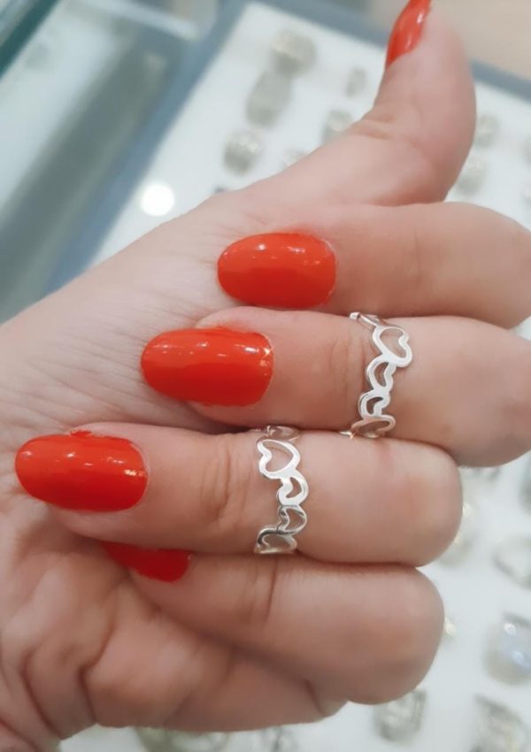 Anillo corazones midi