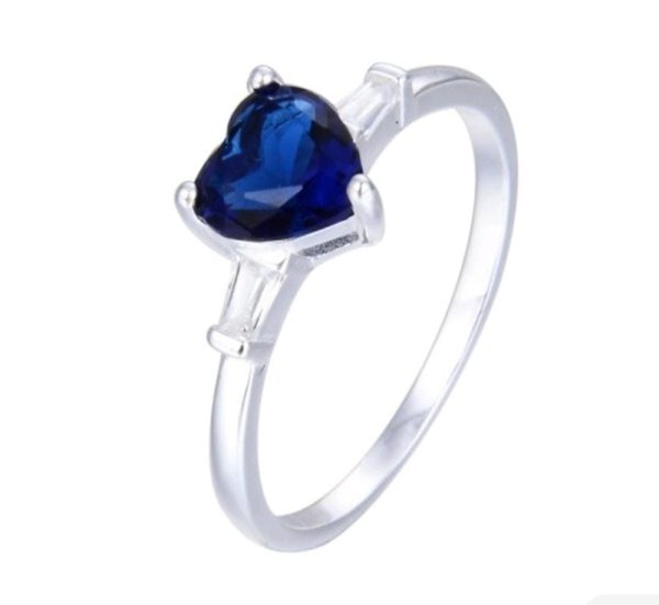 Anillo corazon real azul/negro/violeta - Image 3