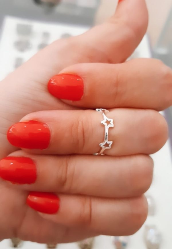 Anillo estrellitas caladas midi