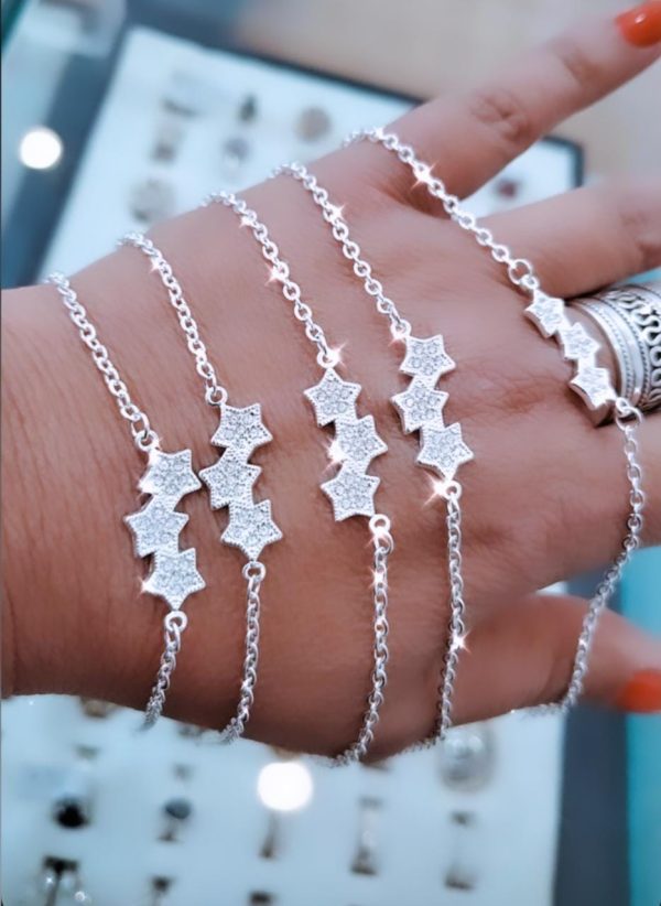 Pulsera 3 estrellas brillantes