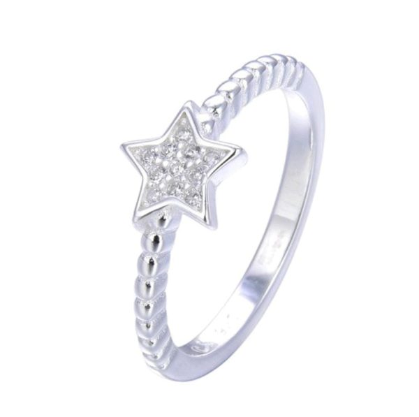 Anillo estrella brillante