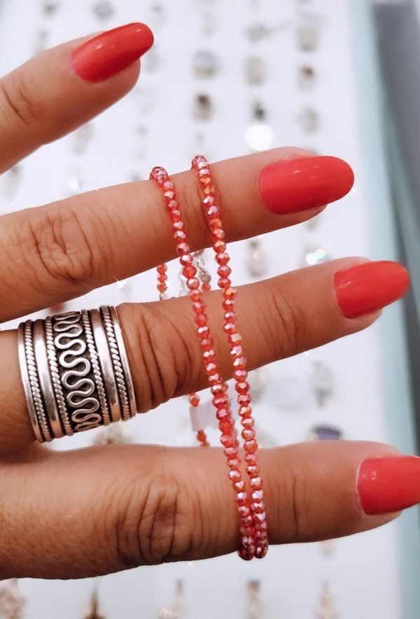 Pulsera cristal roja