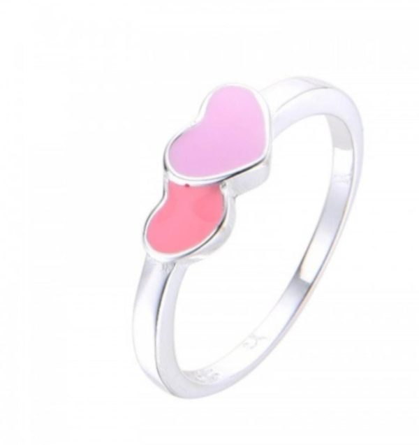 Anillo corazones niña