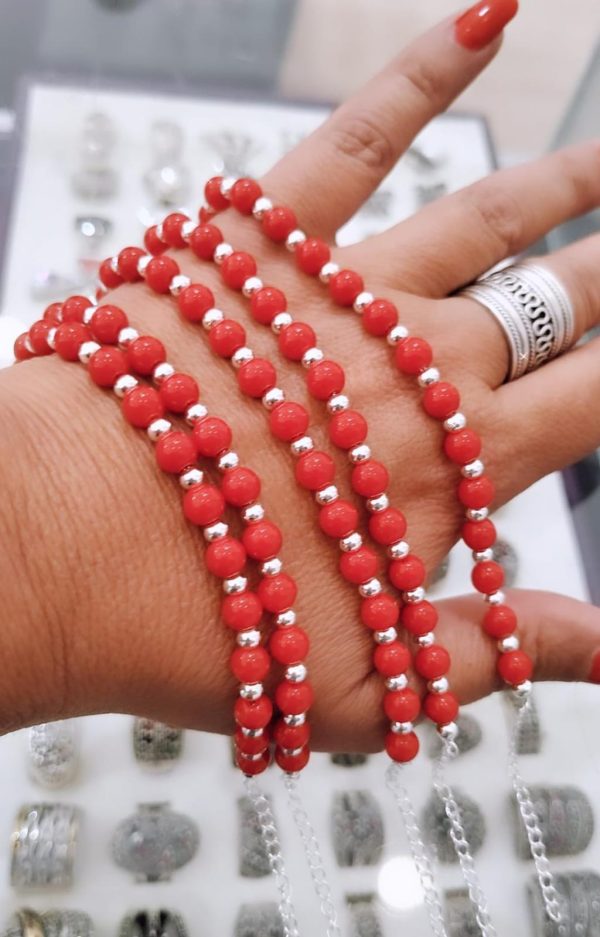 Pulsera piedras rojas