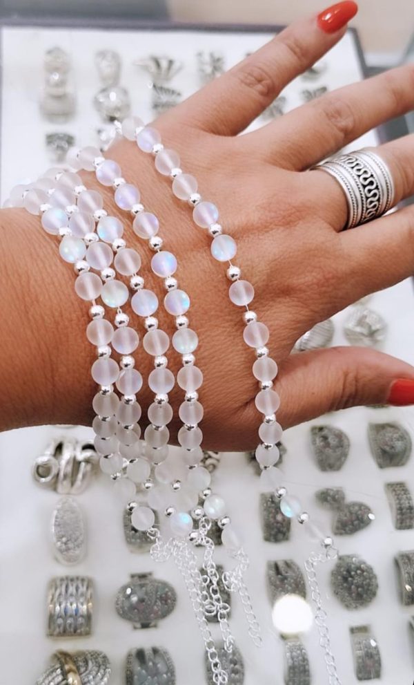 Pulsera piedras blancas