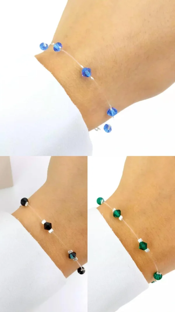 Pulsera tanza con cristal (variedad de colores)