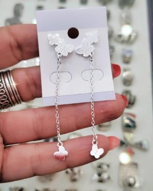 Aros mariposas colgantes