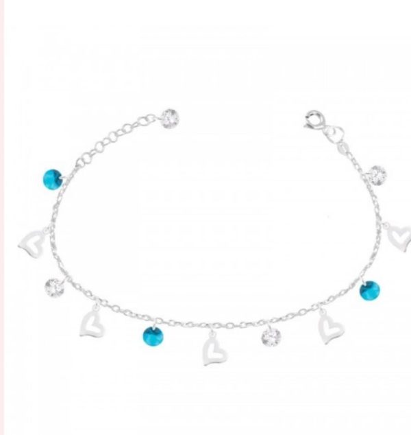 Pulsera corazon y swarovski