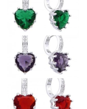 Aros corazon colgantes