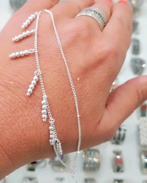 Pulsera doble bolitas