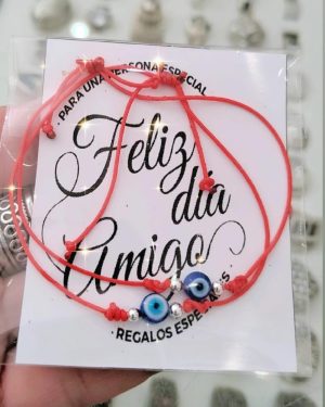 Set 2 Pulseras amistad hilo rojo