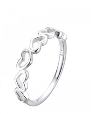 Anillo corazones calados