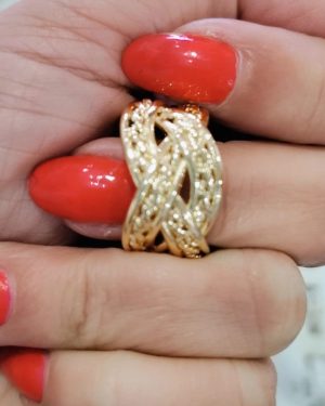 Anillo trenza dorado