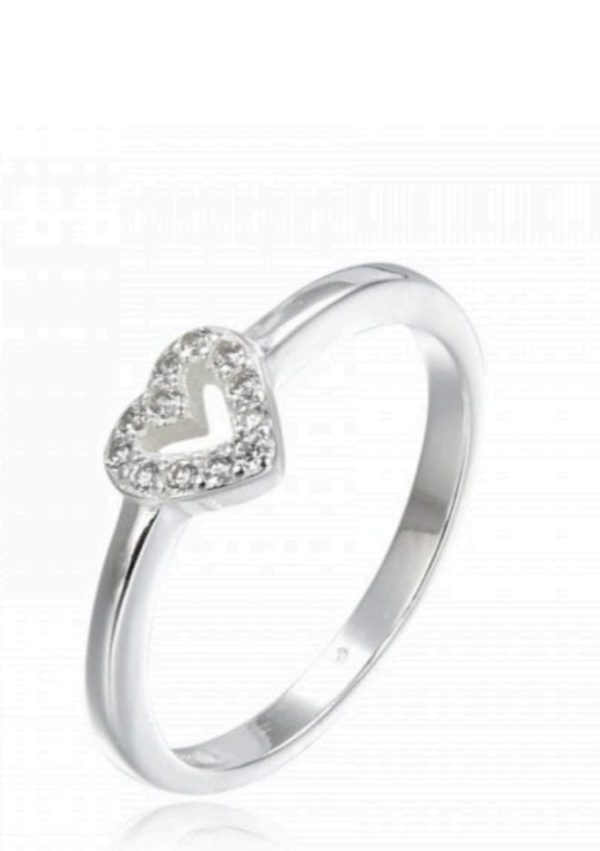 Anillo corazon calado