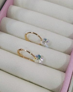Aros Swarovski dorados