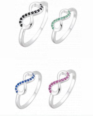Anillo infinito turquesa/negro/azul/verde