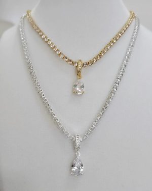 Collar gota dorado