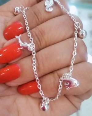 Tobillera con dijes marinos