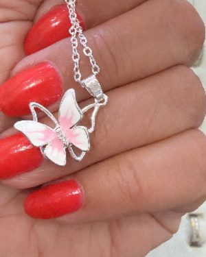 Collar mariposa esmaltada