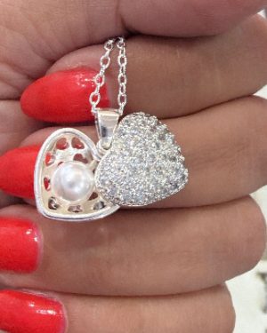 Collar Corazon doble
