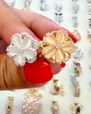 Anillo flor Ani giratorio