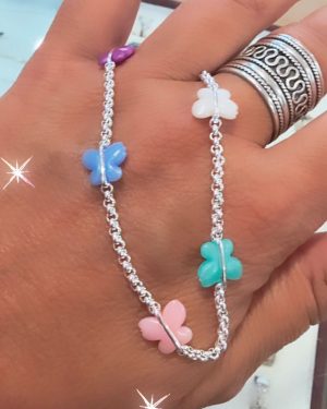 Pulsera mariposas color
