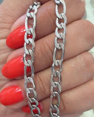 Cadena figaro 5 mm 60 cm