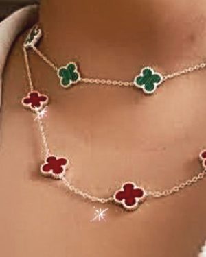 Collar Van Cleef (rojo/verde)