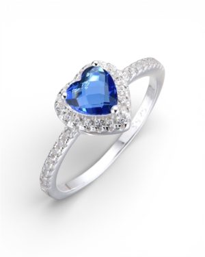 Anillo corazon azul