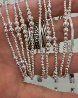 Pulsera bolitas elastizada