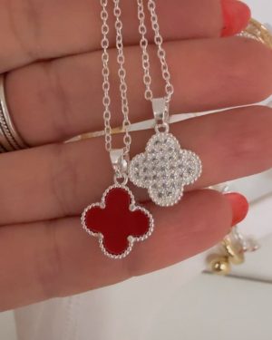 Collar van cleef reversible rojo
