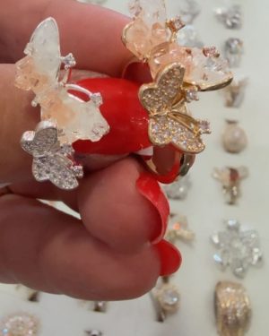 Anillo mariposa nacar