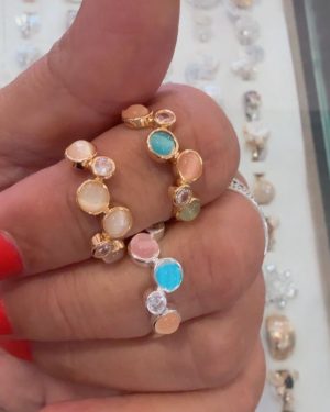 Anillo nacar dorado