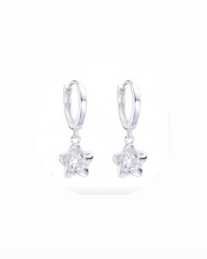 Aros con dije flor