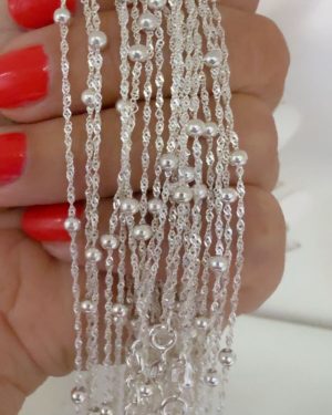 Cadena singapur bolitas 40 cm