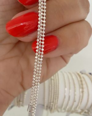 Pulsera bolitas satinadas