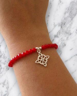Pulsera nudo de brujas cristal