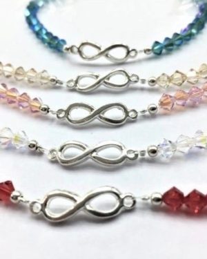 Kir x 2 Pulseras infinito cristal