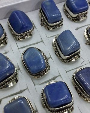 Anillo Piedra Cuarzo azul
