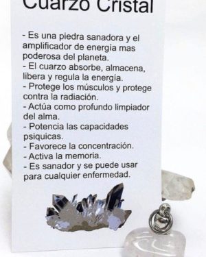 Dije Cuarzo cristal (con explicacion)