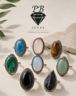Anillos Piedras Alpaca
