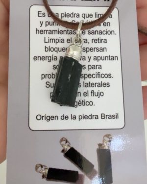 Collar Turmalina con cordon gamuzado