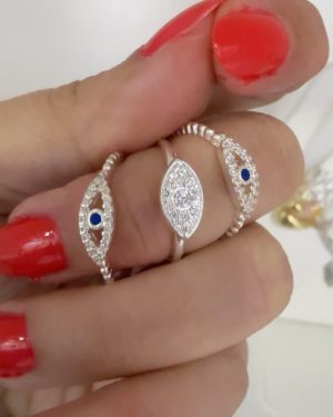Anillo ojito brillante