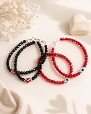 Set 2 Pulseras ojito cristal